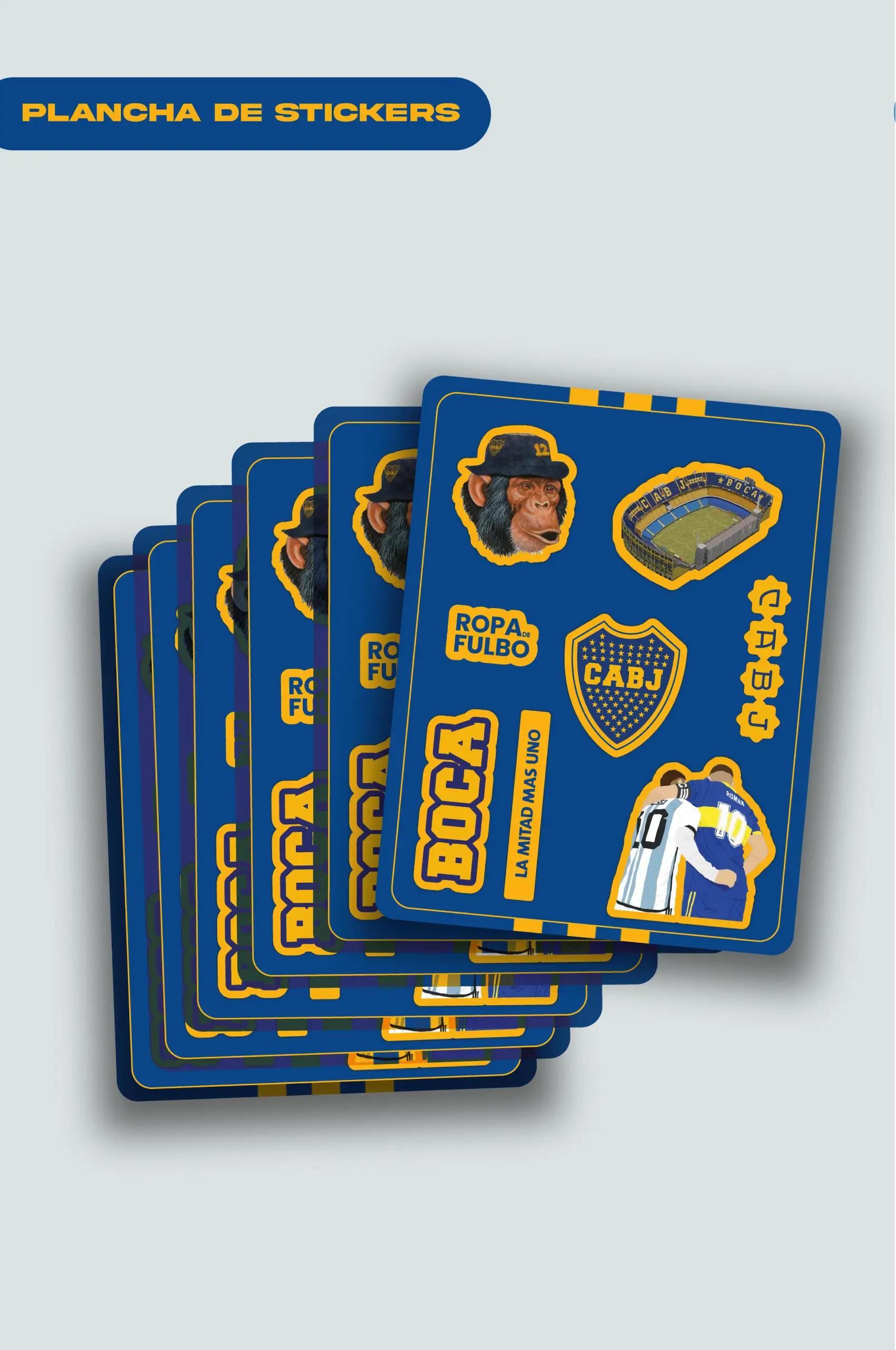 Plancha de Stickers Boca